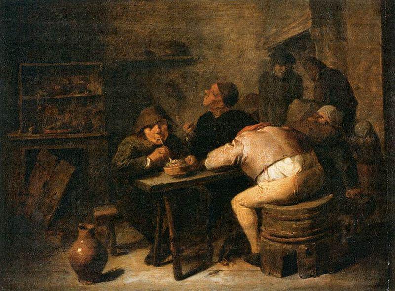 Adriaen Brouwer Interior of a Smoking Room oil painting image